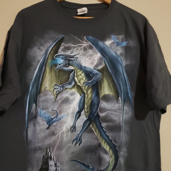 GRAND T-SHIRT HOMME Fruit of the Loom Kentucky bleu herbe état cousu